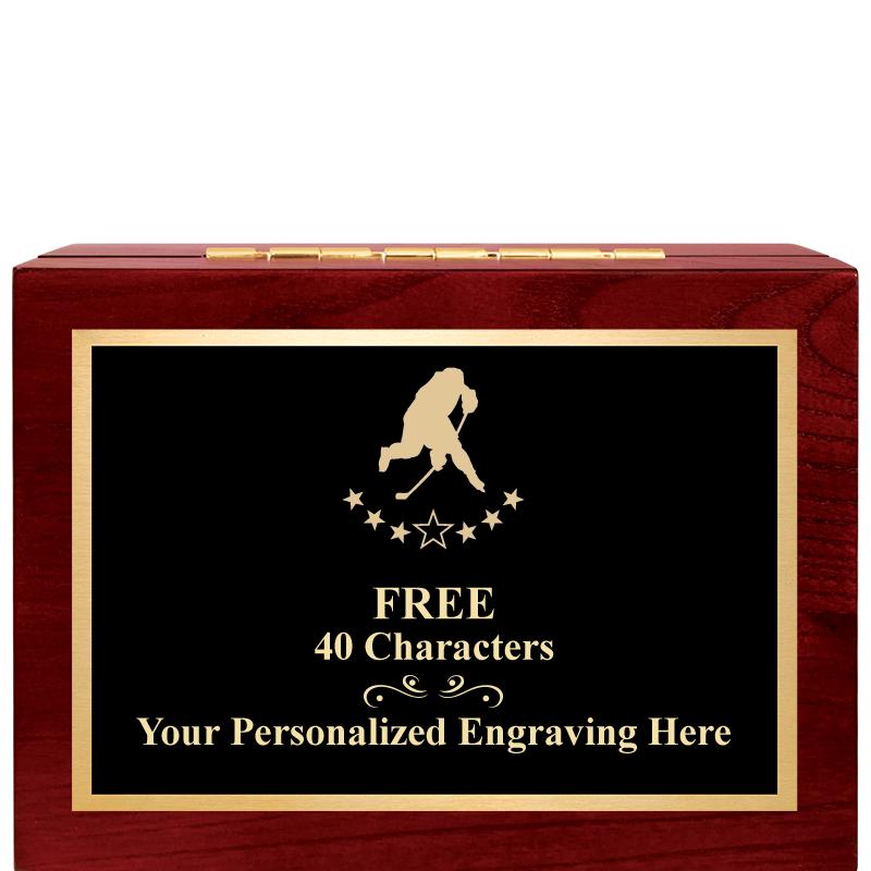 7"Wx3"H WD KEEPSAKE BX W PLATE