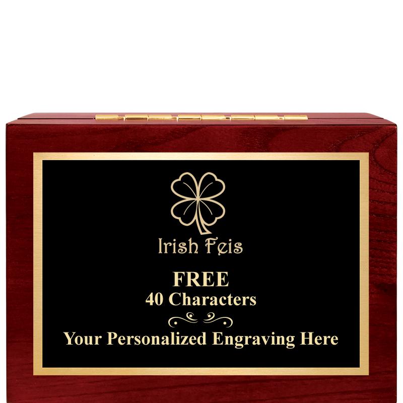 7"Wx3"H WD KEEPSAKE BX W PLATE