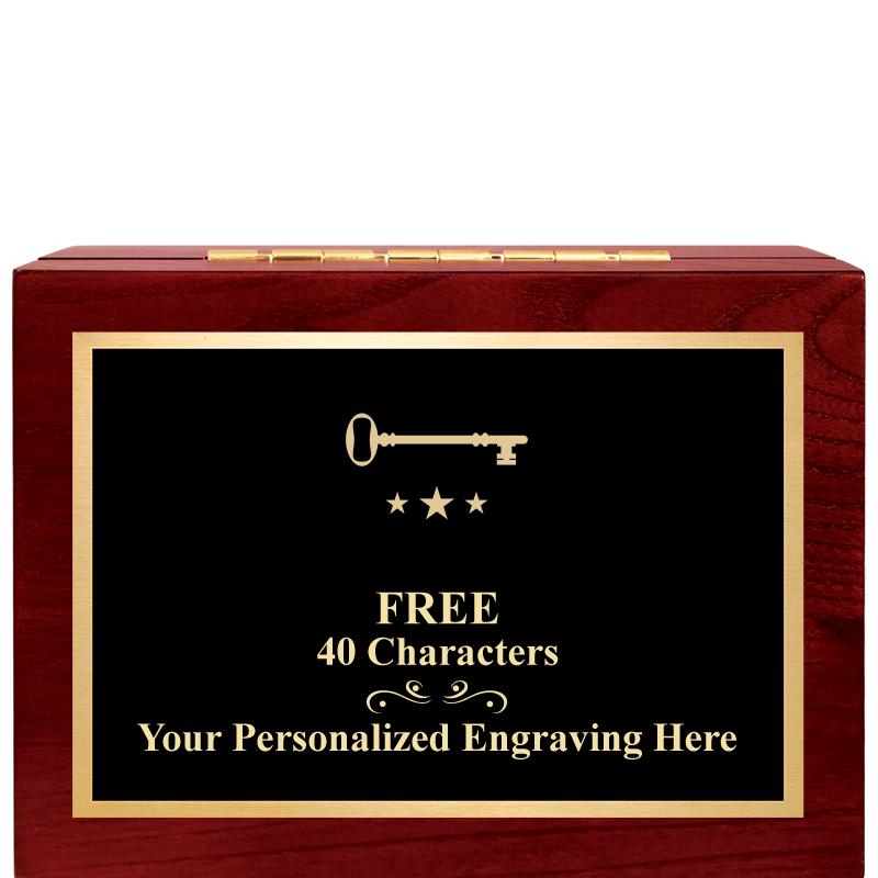 7"Wx3"H WD KEEPSAKE BX W PLATE