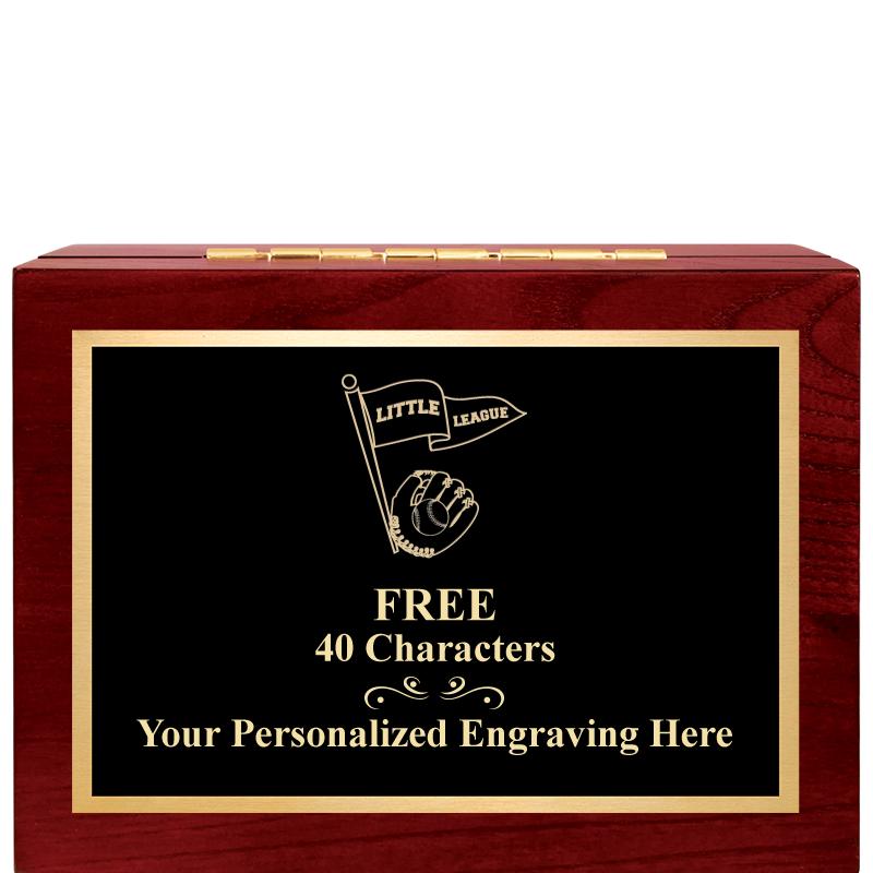 7"Wx3"H WD KEEPSAKE BX W PLATE