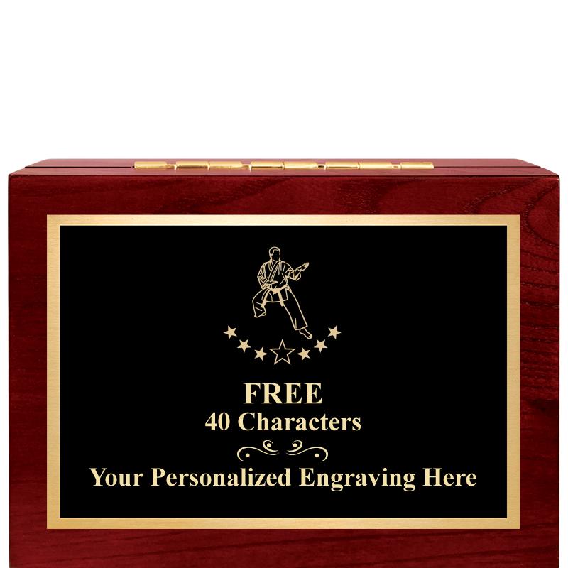 7"Wx3"H WD KEEPSAKE BX W PLATE