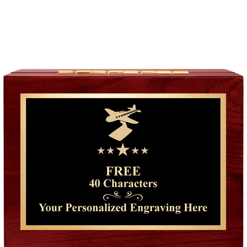 7"Wx3"H WD KEEPSAKE BX W PLATE