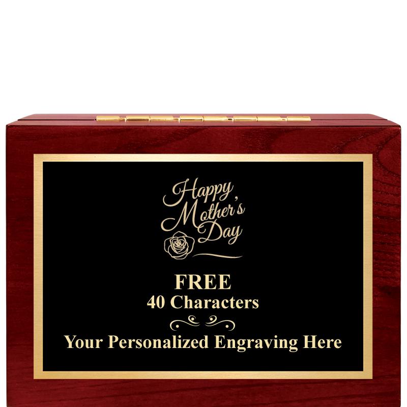 7"Wx3"H WD KEEPSAKE BX W PLATE