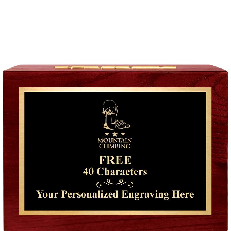 7"Wx3"H WD KEEPSAKE BX W PLATE