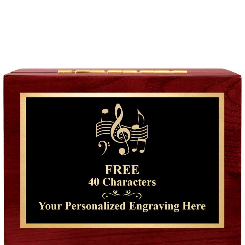 7"Wx3"H WD KEEPSAKE BX W PLATE