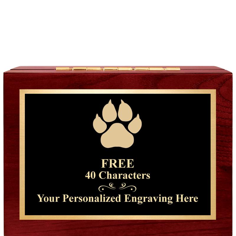 7"Wx3"H WD KEEPSAKE BX W PLATE