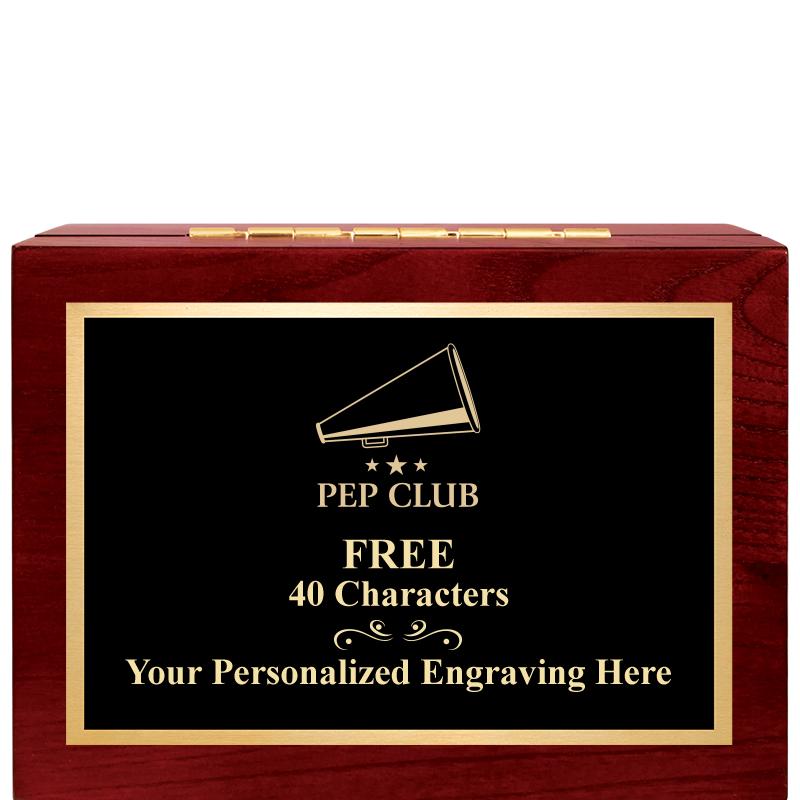 7"Wx3"H WD KEEPSAKE BX W PLATE