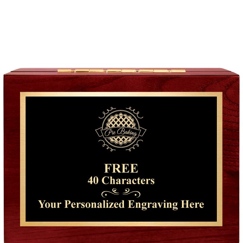 7"Wx3"H WD KEEPSAKE BX W PLATE