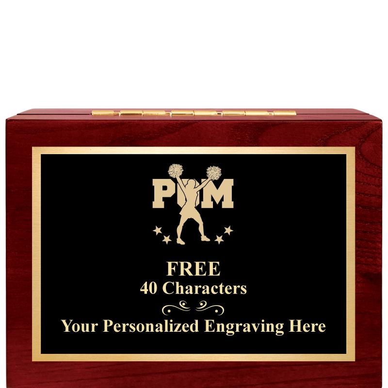 7"Wx3"H WD KEEPSAKE BX W PLATE