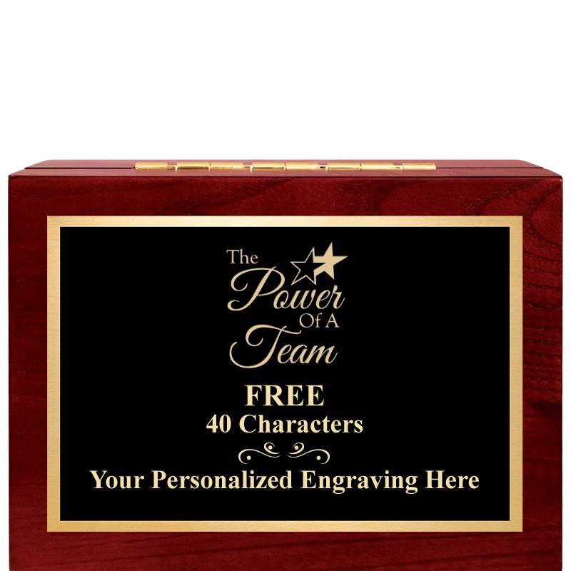 7"Wx3"H WD KEEPSAKE BX W PLATE