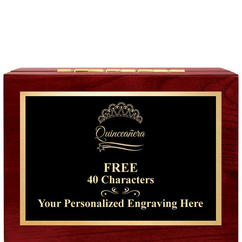 7"Wx3"H WD KEEPSAKE BX W PLATE