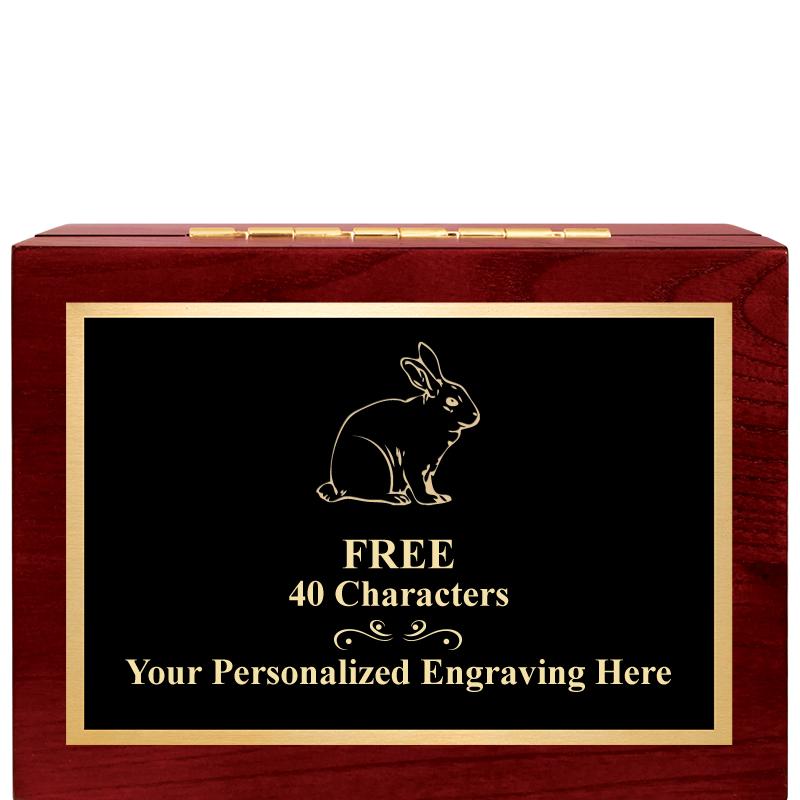 7"Wx3"H WD KEEPSAKE BX W PLATE