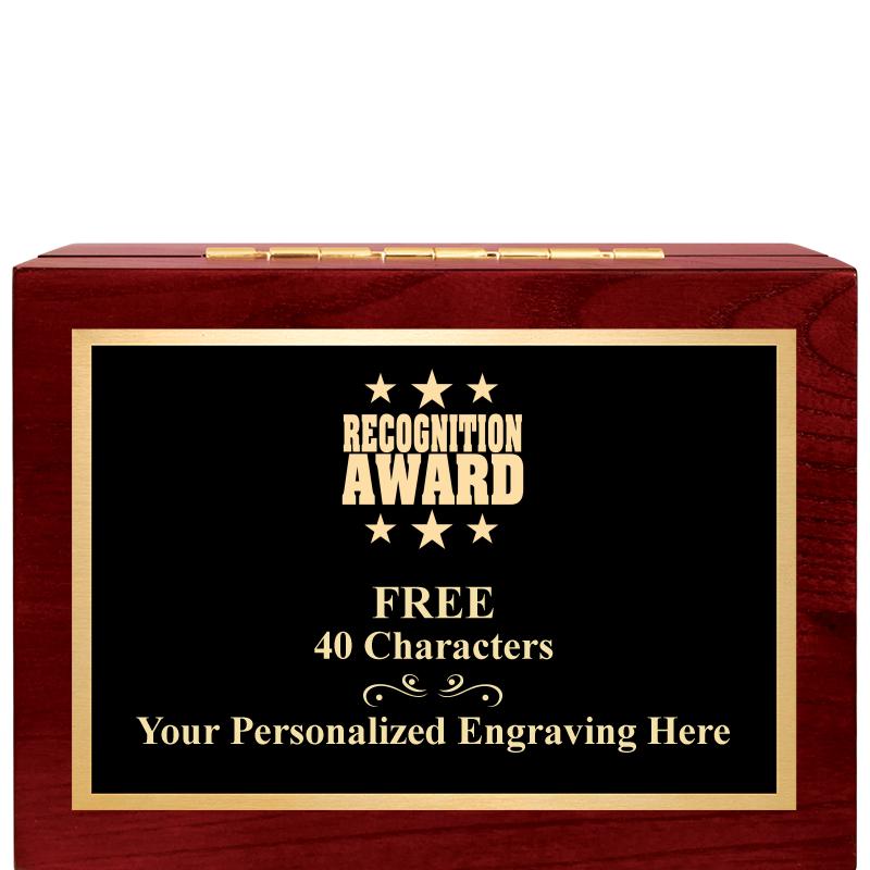 7"Wx3"H WD KEEPSAKE BX W PLATE