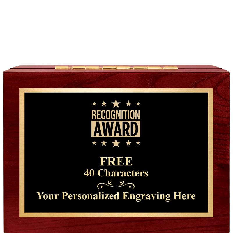 7"Wx3"H WD KEEPSAKE BX W PLATE