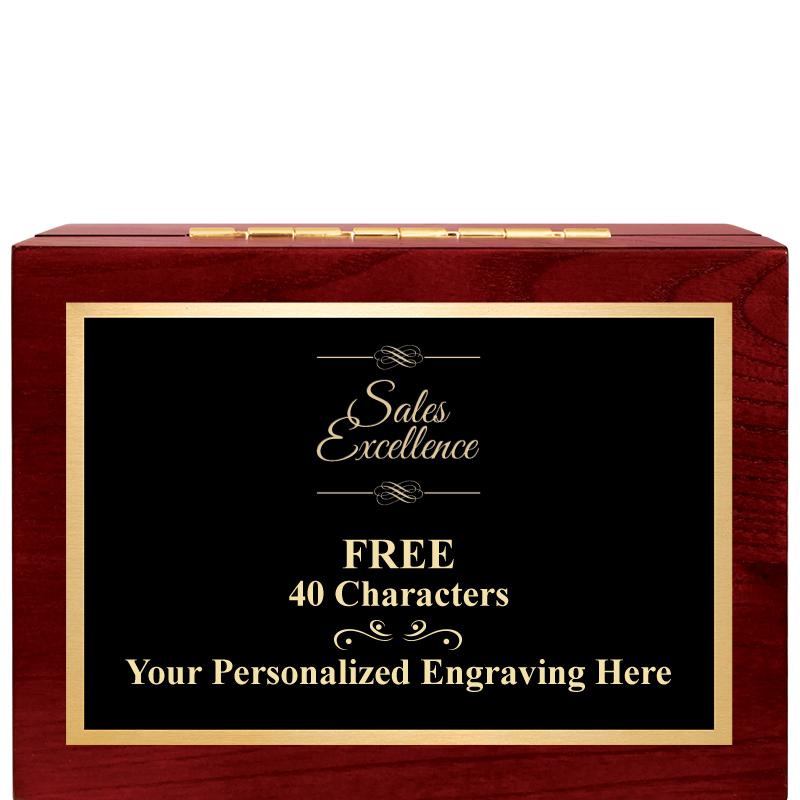 7"Wx3"H WD KEEPSAKE BX W PLATE