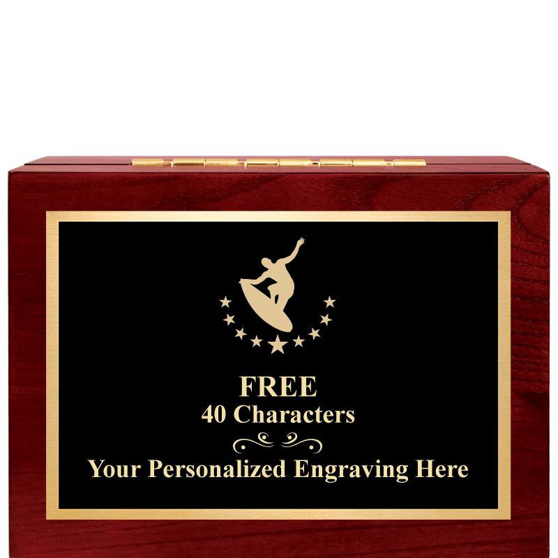 7"Wx3"H WD KEEPSAKE BX W PLATE