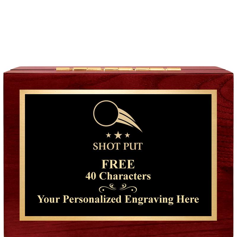 7"Wx3"H WD KEEPSAKE BX W PLATE