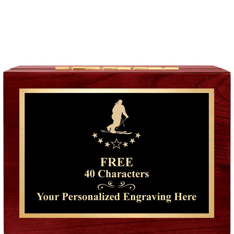 7"Wx3"H WD KEEPSAKE BX W PLATE