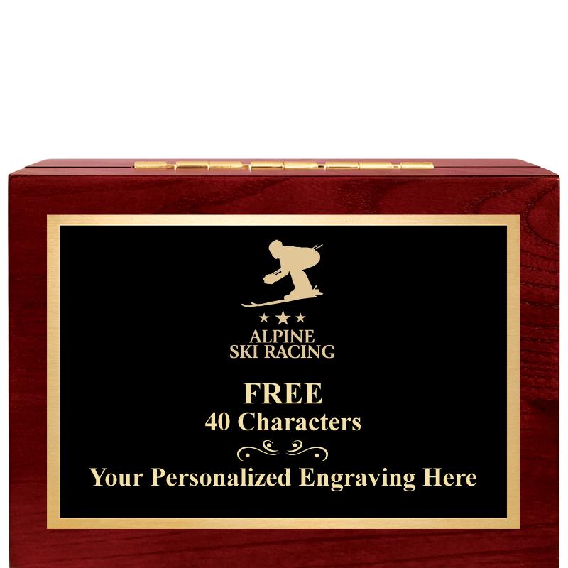 7"Wx3"H WD KEEPSAKE BX W PLATE