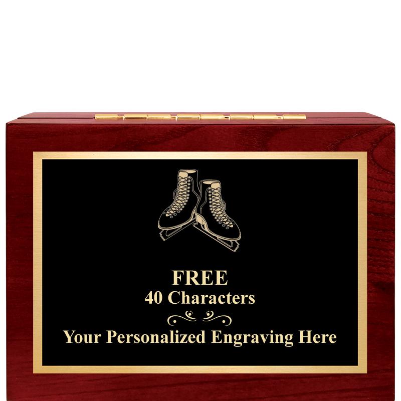 7"Wx3"H WD KEEPSAKE BX W PLATE