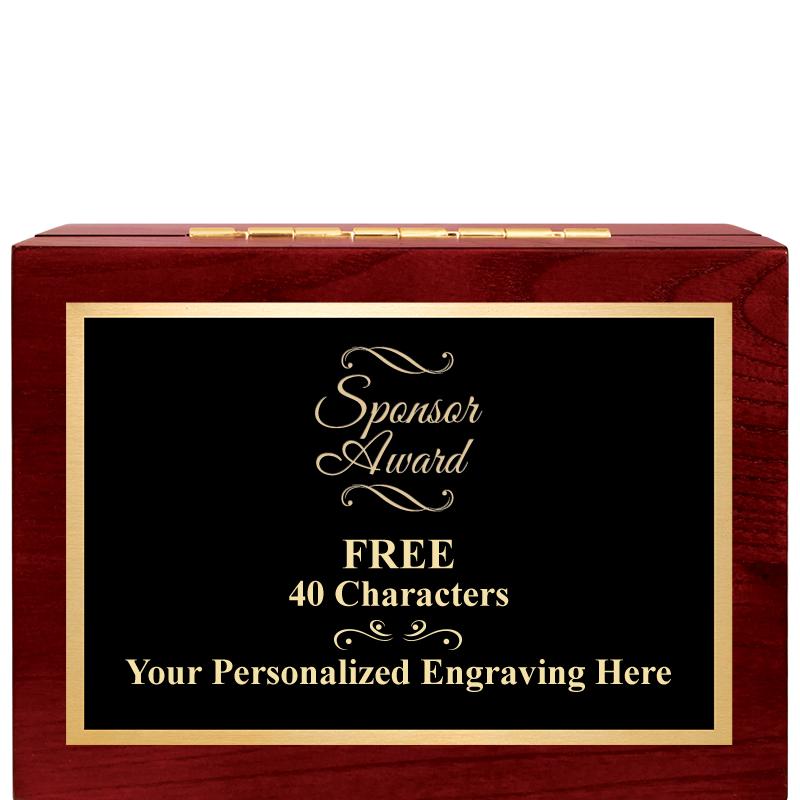 7"Wx3"H WD KEEPSAKE BX W PLATE