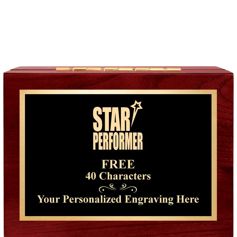 7"Wx3"H WD KEEPSAKE BX W PLATE