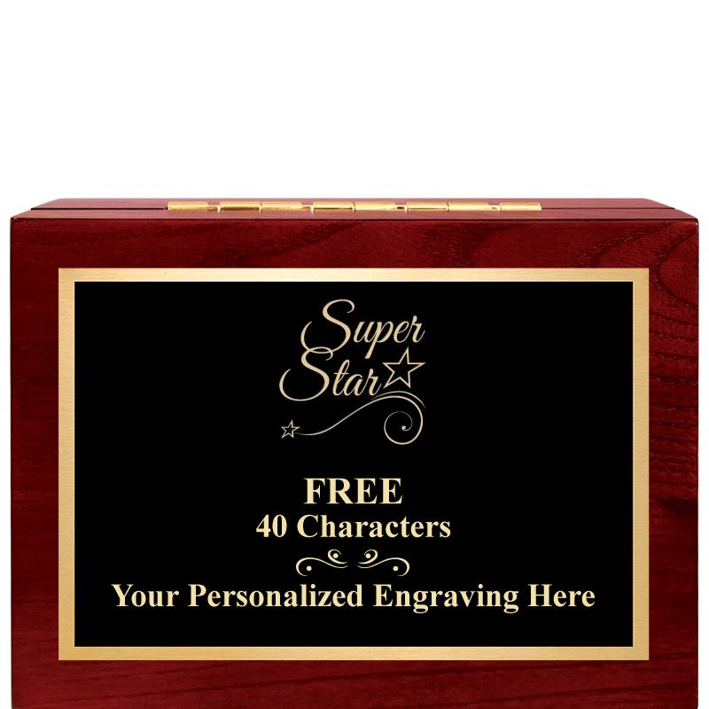 7"Wx3"H WD KEEPSAKE BX W PLATE