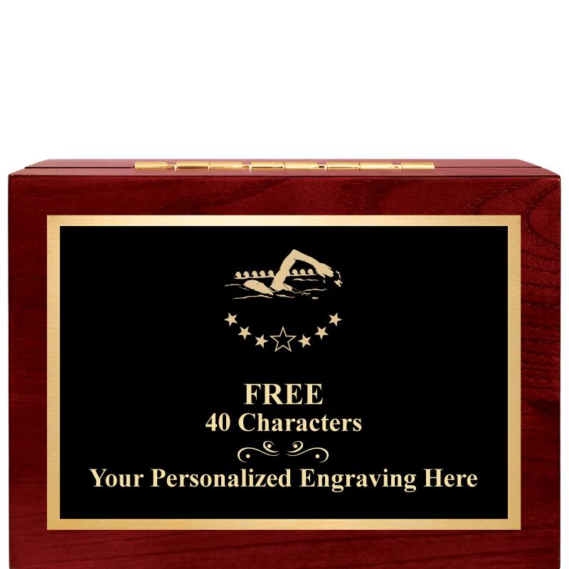 7"Wx3"H WD KEEPSAKE BX W PLATE