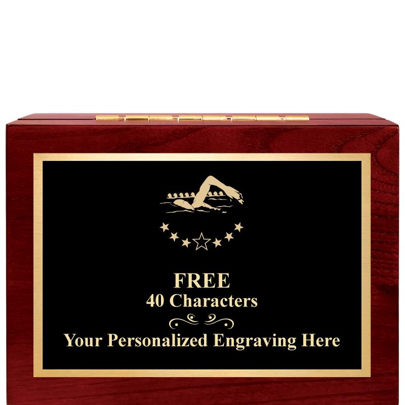 7"Wx3"H WD KEEPSAKE BX W PLATE