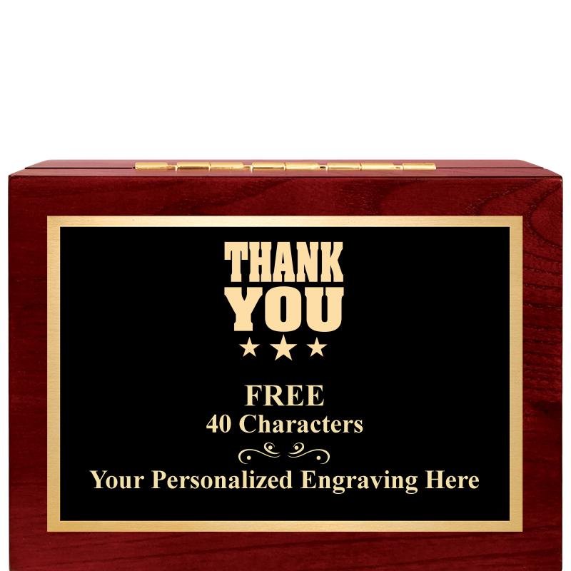 7"Wx3"H WD KEEPSAKE BX W PLATE