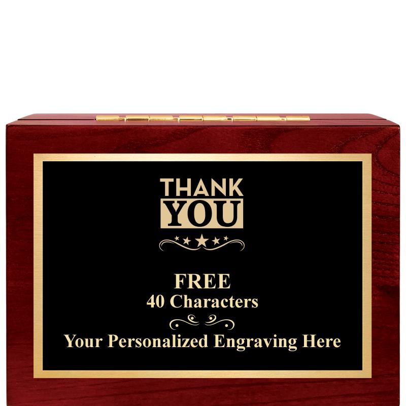 7"Wx3"H WD KEEPSAKE BX W PLATE