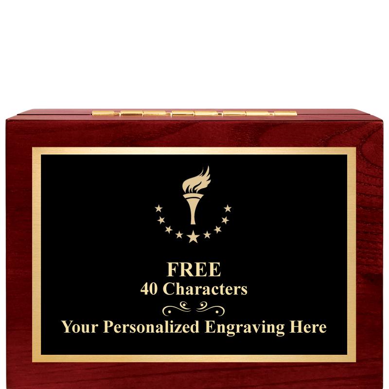 7"Wx3"H WD KEEPSAKE BX W PLATE