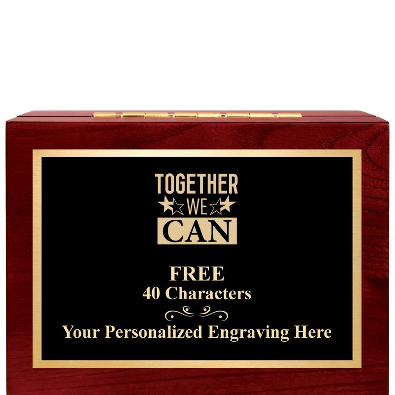 7"Wx3"H WD KEEPSAKE BX W PLATE