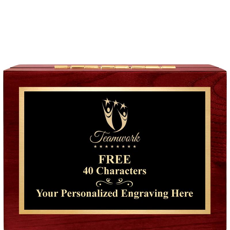 7"Wx3"H WD KEEPSAKE BX W PLATE