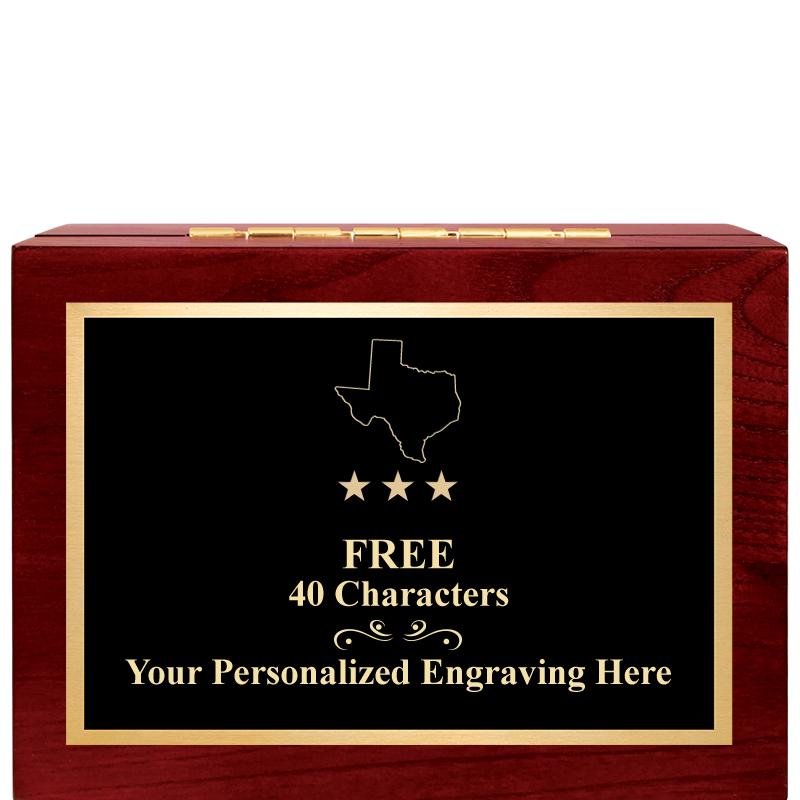 7"Wx3"H WD KEEPSAKE BX W PLATE