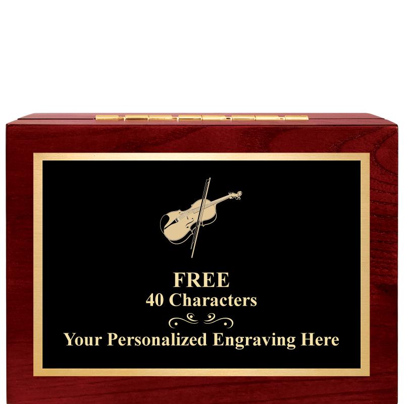 7"Wx3"H WD KEEPSAKE BX W PLATE