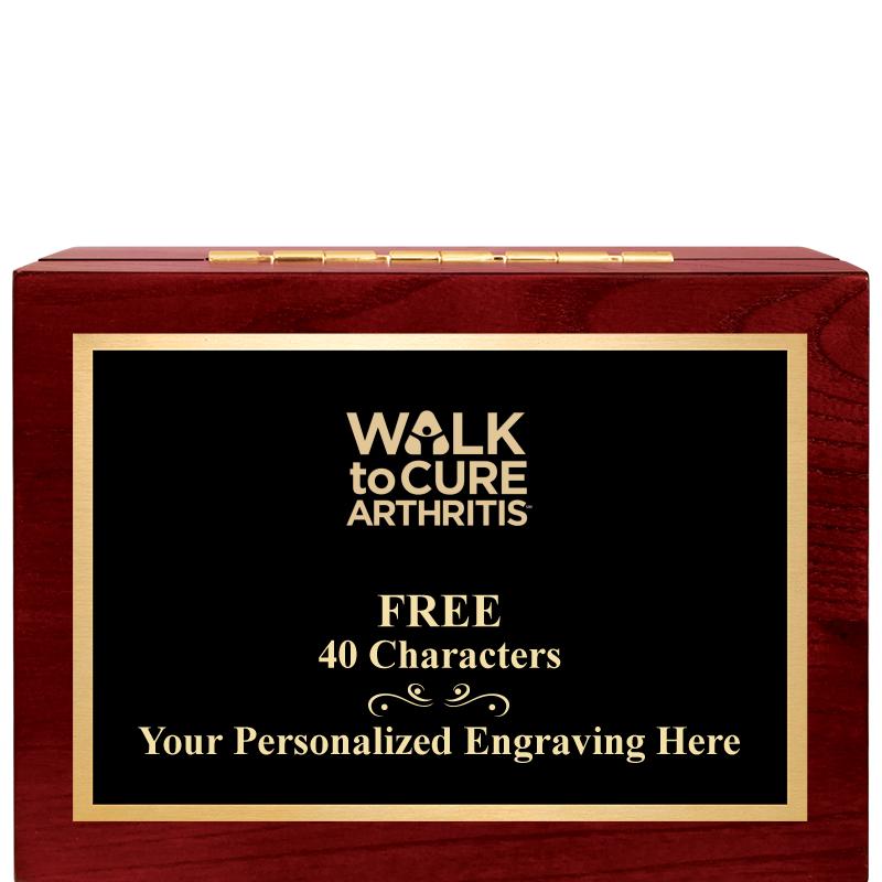 7"Wx3"H WD KEEPSAKE BX W PLATE