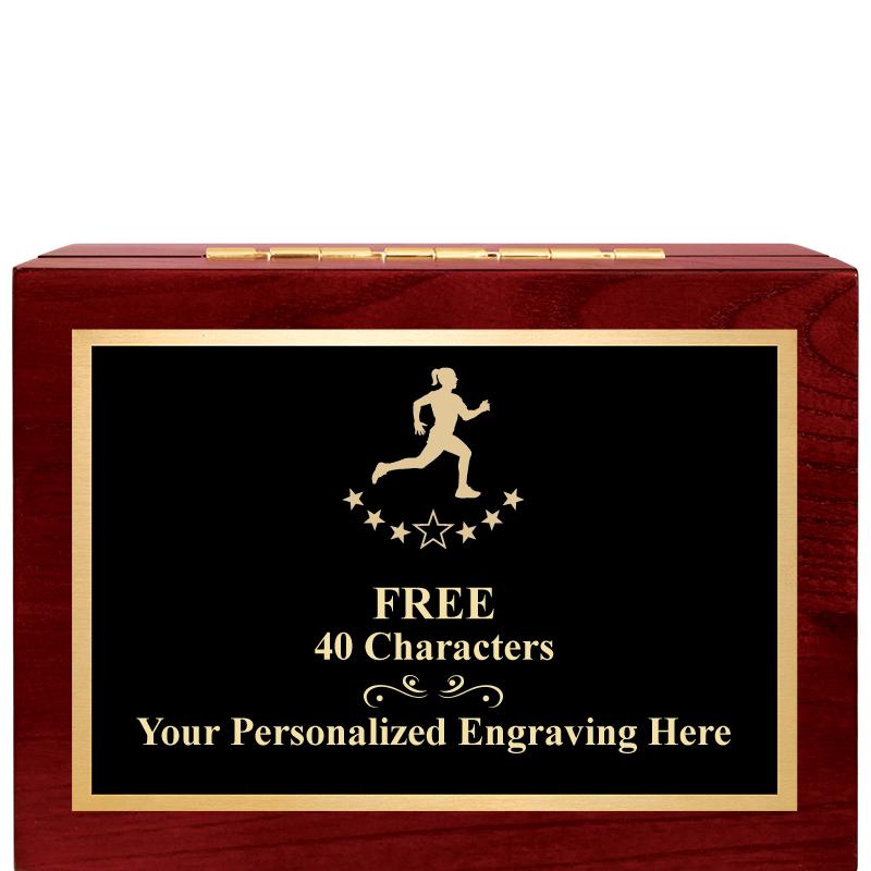 7"Wx3"H WD KEEPSAKE BX W PLATE