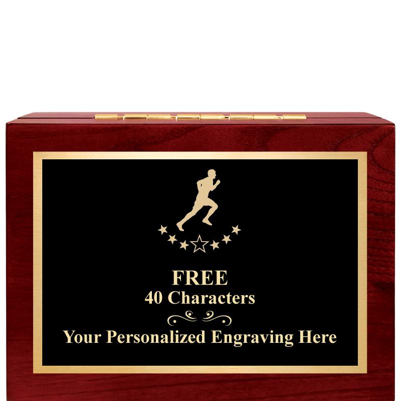 7"Wx3"H WD KEEPSAKE BX W PLATE