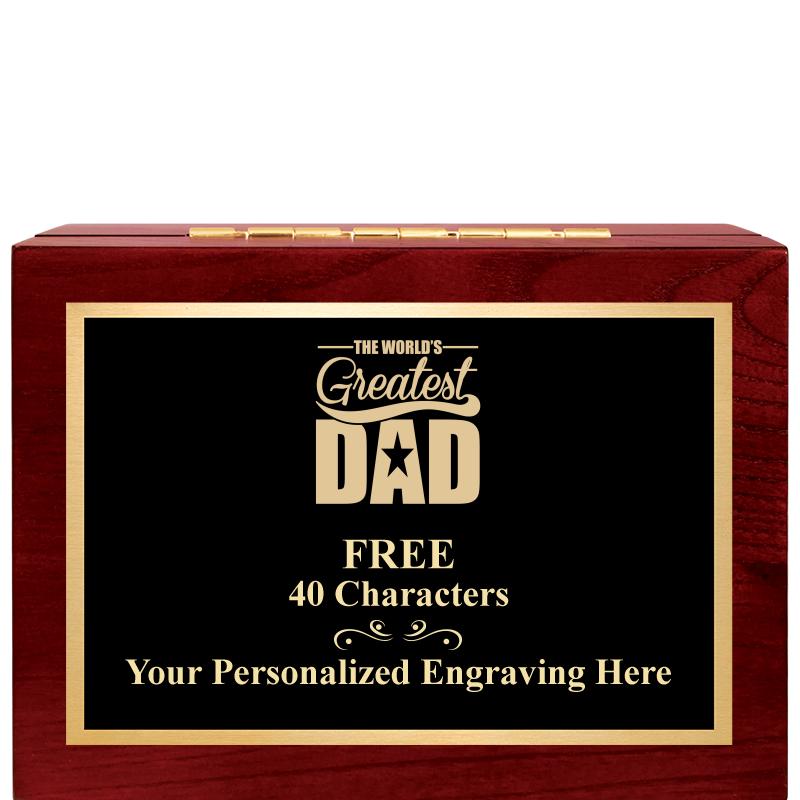 7"Wx3"H WD KEEPSAKE BX W PLATE