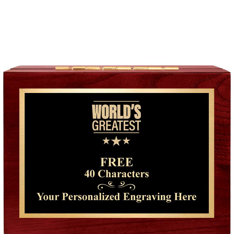 7"Wx3"H WD KEEPSAKE BX W PLATE