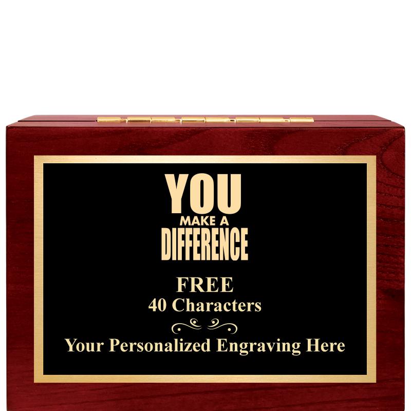 7"Wx3"H WD KEEPSAKE BX W PLATE