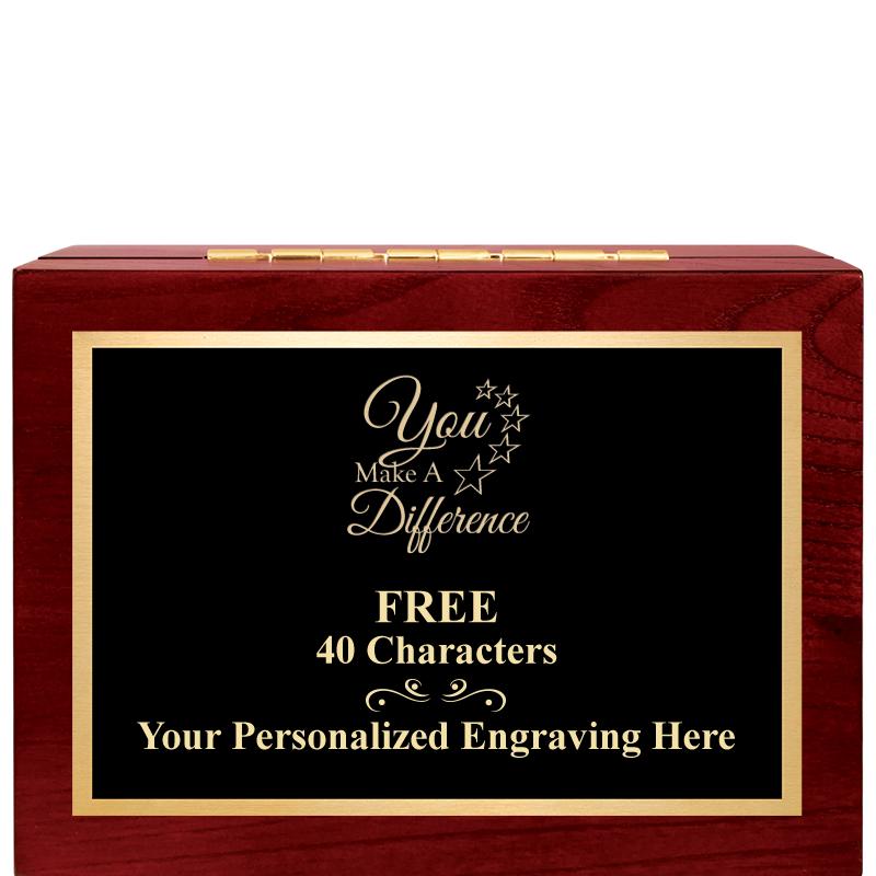 7"Wx3"H WD KEEPSAKE BX W PLATE