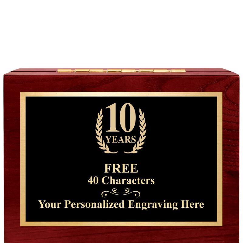 7"Wx3"H WD KEEPSAKE BX W PLATE