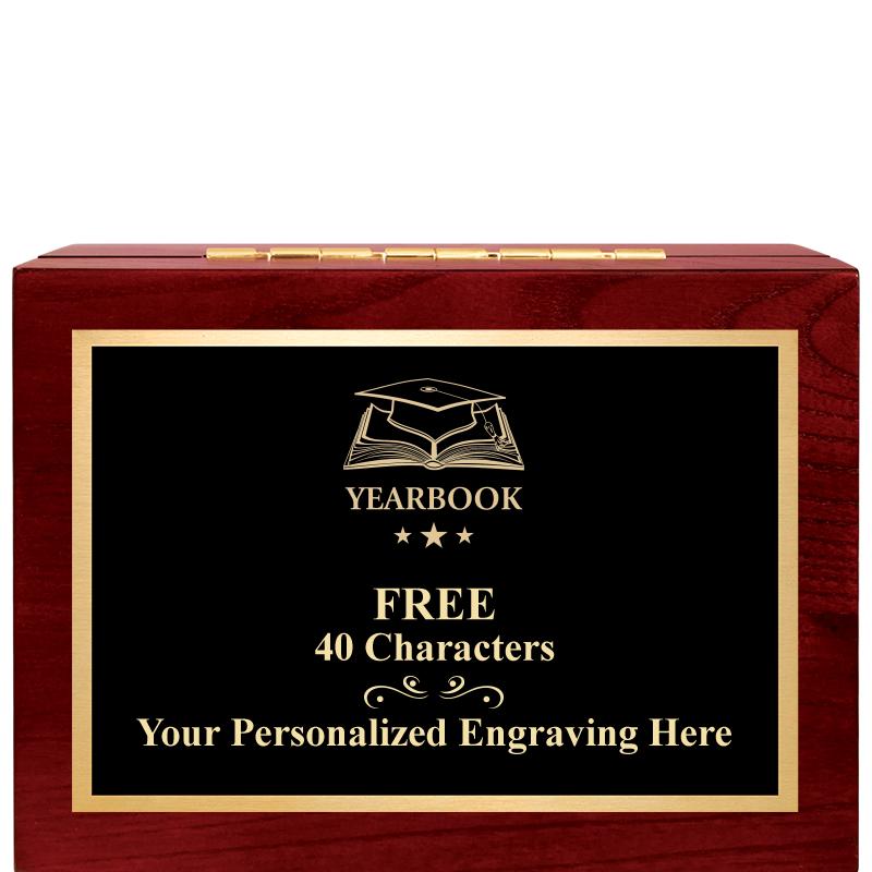 7"Wx3"H WD KEEPSAKE BX W PLATE