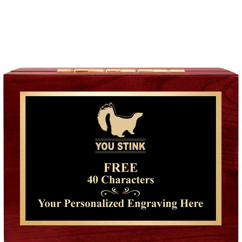 7"Wx3"H WD KEEPSAKE BX W PLATE