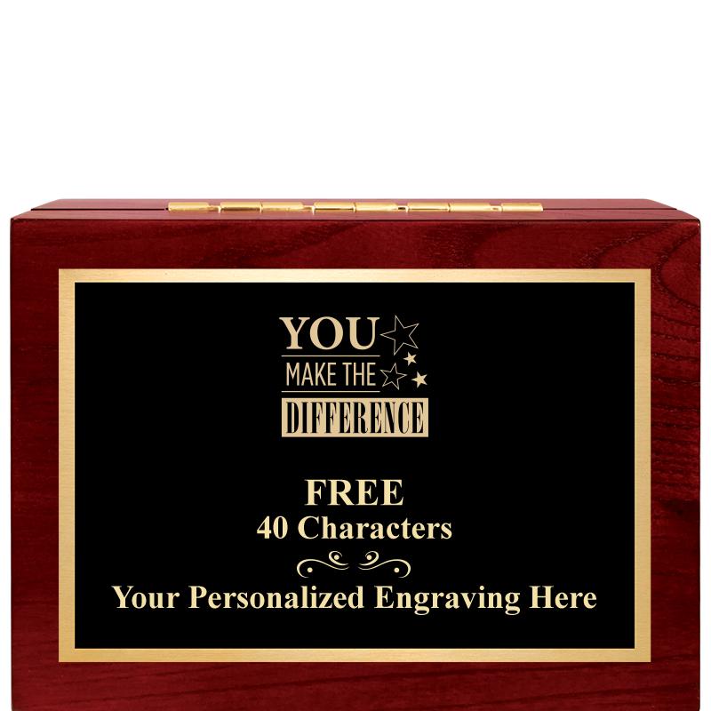 7"Wx3"H WD KEEPSAKE BX W PLATE