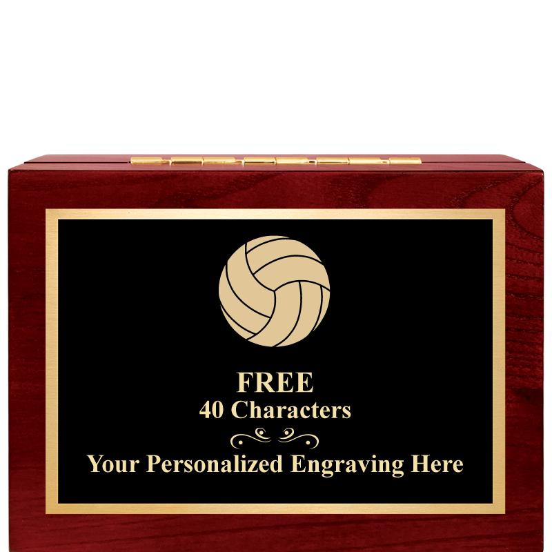 7"Wx3"H WD KEEPSAKE BX W PLATE