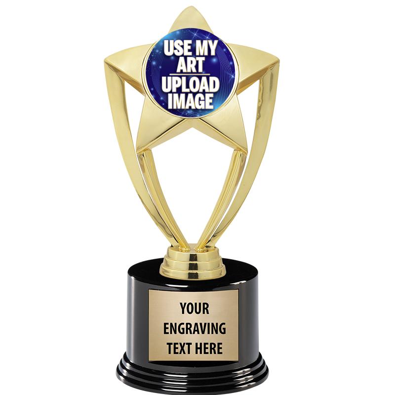 GOLD STAR INSERT TR W/BLK BASE