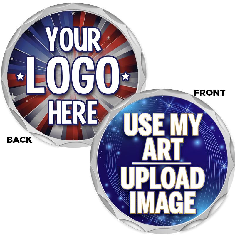 1.5"2-SIDED PETAL EDGE COIN SV